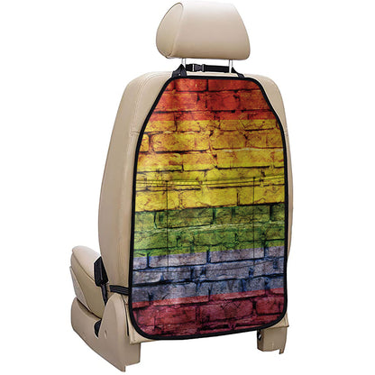 LGBT Pride Rainbow Brick Wall Print Car Seat Organizers