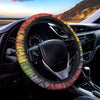 LGBT Pride Rainbow Brick Wall Print Car Steering Wheel Cover