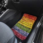 LGBT Pride Rainbow Brick Wall Print Front Car Floor Mats