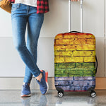 LGBT Pride Rainbow Brick Wall Print Luggage Cover