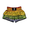 LGBT Pride Rainbow Brick Wall Print Muay Thai Boxing Shorts