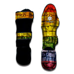 LGBT Pride Rainbow Brick Wall Print Muay Thai Shin Guard