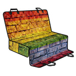 LGBT Pride Rainbow Brick Wall Print Pet Car Back Seat Cover