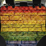 LGBT Pride Rainbow Brick Wall Print Pet Car Back Seat Cover