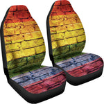 LGBT Pride Rainbow Brick Wall Print Universal Fit Car Seat Covers