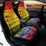 LGBT Pride Rainbow Brick Wall Print Universal Fit Car Seat Covers