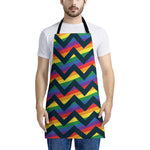 LGBT Pride Rainbow Chevron Pattern Print Apron