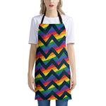 LGBT Pride Rainbow Chevron Pattern Print Apron