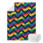 LGBT Pride Rainbow Chevron Pattern Print Blanket