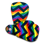 LGBT Pride Rainbow Chevron Pattern Print Boxing Gloves