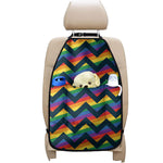 LGBT Pride Rainbow Chevron Pattern Print Car Seat Organizers
