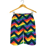 LGBT Pride Rainbow Chevron Pattern Print Men's Shorts