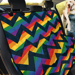 LGBT Pride Rainbow Chevron Pattern Print Pet Car Back Seat Cover