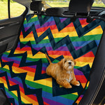 LGBT Pride Rainbow Chevron Pattern Print Pet Car Back Seat Cover