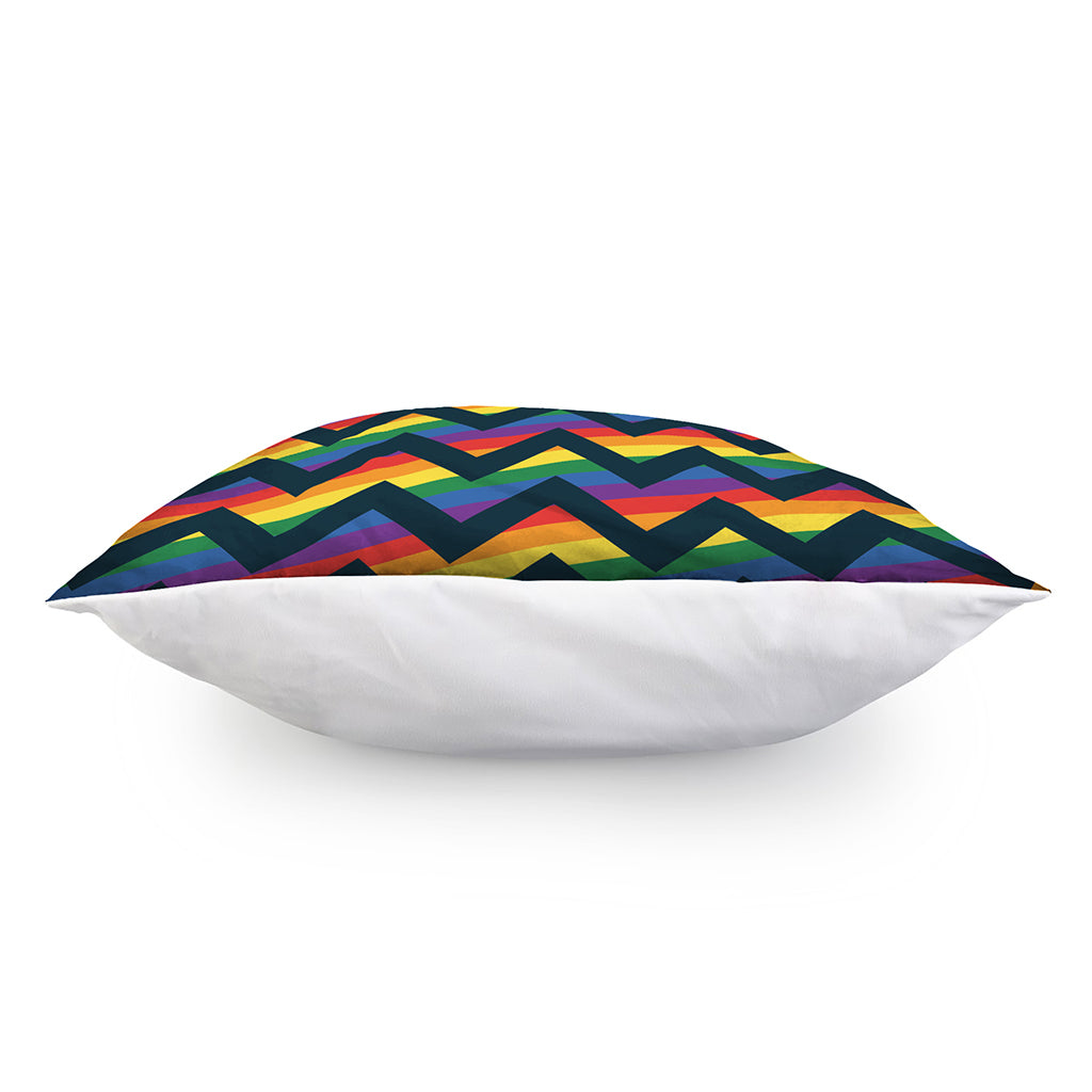 LGBT Pride Rainbow Chevron Pattern Print Pillow Cover