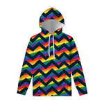 LGBT Pride Rainbow Chevron Pattern Print Pullover Hoodie