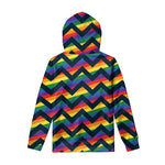 LGBT Pride Rainbow Chevron Pattern Print Pullover Hoodie