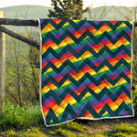 LGBT Pride Rainbow Chevron Pattern Print Quilt