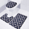 LGBT Pride Rainbow Eyes Pattern Print 3 Piece Bath Mat Set
