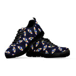 LGBT Pride Rainbow Eyes Pattern Print Black Sneakers