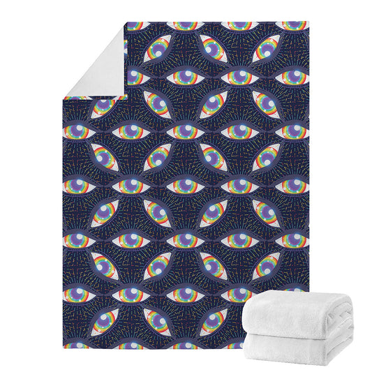 LGBT Pride Rainbow Eyes Pattern Print Blanket