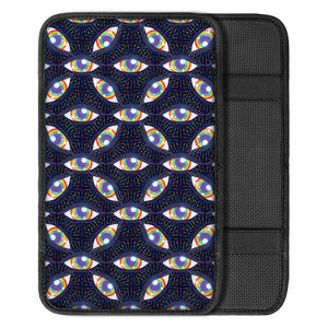 LGBT Pride Rainbow Eyes Pattern Print Car Center Console Cover