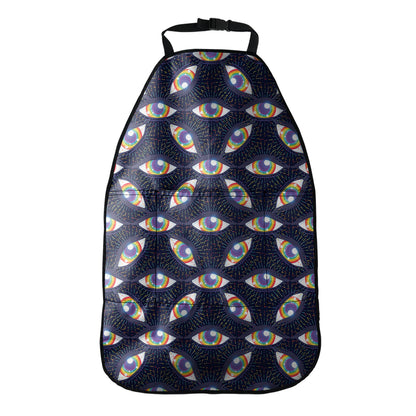 LGBT Pride Rainbow Eyes Pattern Print Car Seat Organizers