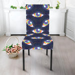 LGBT Pride Rainbow Eyes Pattern Print Dining Chair Slipcover