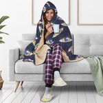 LGBT Pride Rainbow Eyes Pattern Print Hooded Blanket