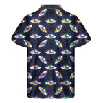 LGBT Pride Rainbow Eyes Pattern Print Men's Short Sleeve Shirt