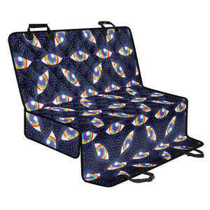 LGBT Pride Rainbow Eyes Pattern Print Pet Car Back Seat Cover