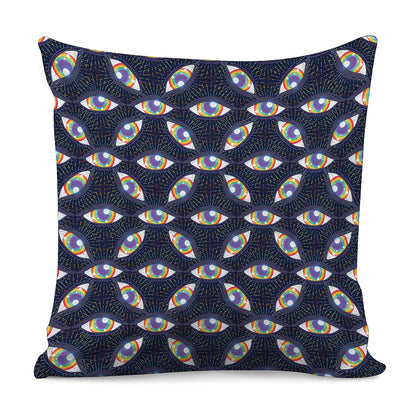 LGBT Pride Rainbow Eyes Pattern Print Pillow Cover