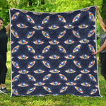LGBT Pride Rainbow Eyes Pattern Print Quilt