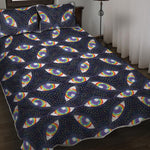 LGBT Pride Rainbow Eyes Pattern Print Quilt Bed Set