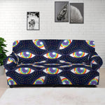 LGBT Pride Rainbow Eyes Pattern Print Sofa Cover