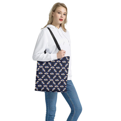 LGBT Pride Rainbow Eyes Pattern Print Tote Bag