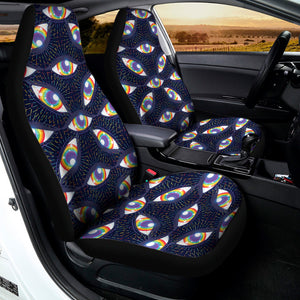 LGBT Pride Rainbow Eyes Pattern Print Universal Fit Car Seat Covers