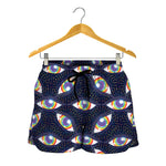 LGBT Pride Rainbow Eyes Pattern Print Women's Shorts