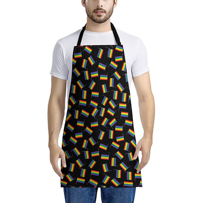 LGBT Pride Rainbow Flag Pattern Print Apron