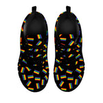 LGBT Pride Rainbow Flag Pattern Print Black Sneakers