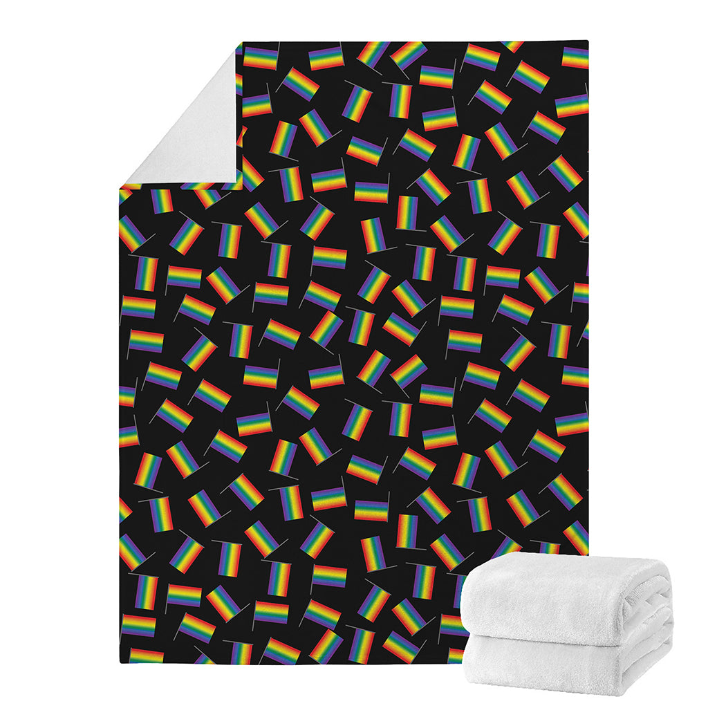 LGBT Pride Rainbow Flag Pattern Print Blanket
