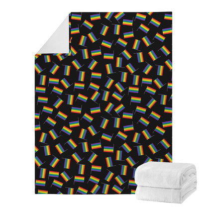 LGBT Pride Rainbow Flag Pattern Print Blanket