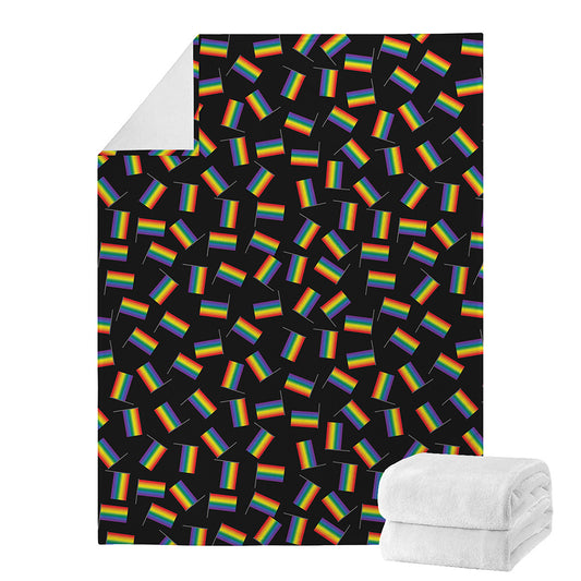 LGBT Pride Rainbow Flag Pattern Print Blanket