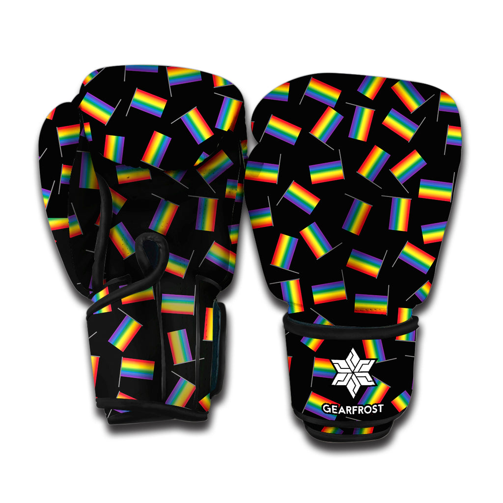 LGBT Pride Rainbow Flag Pattern Print Boxing Gloves