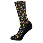 LGBT Pride Rainbow Flag Pattern Print Crew Socks