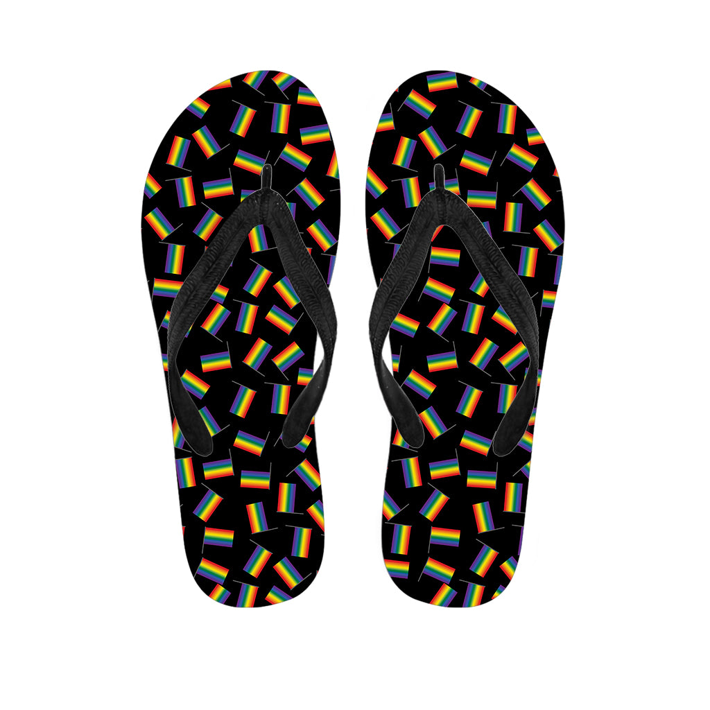 LGBT Pride Rainbow Flag Pattern Print Flip Flops