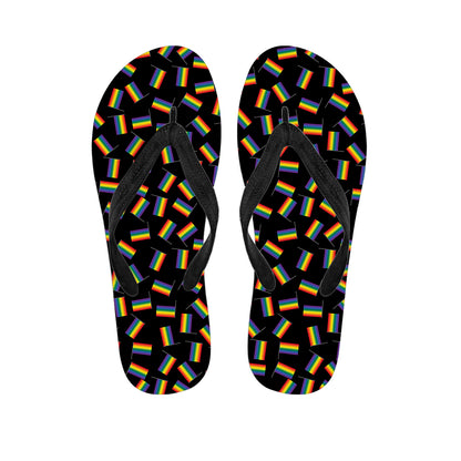 LGBT Pride Rainbow Flag Pattern Print Flip Flops