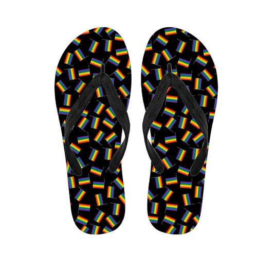 LGBT Pride Rainbow Flag Pattern Print Flip Flops