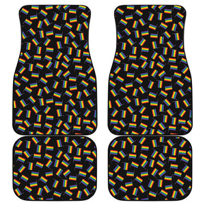 LGBT Pride Rainbow Flag Pattern Print Front and Back Car Floor Mats