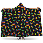 LGBT Pride Rainbow Flag Pattern Print Hooded Blanket